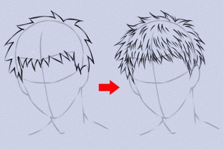 Мужские лица для рисования аниме