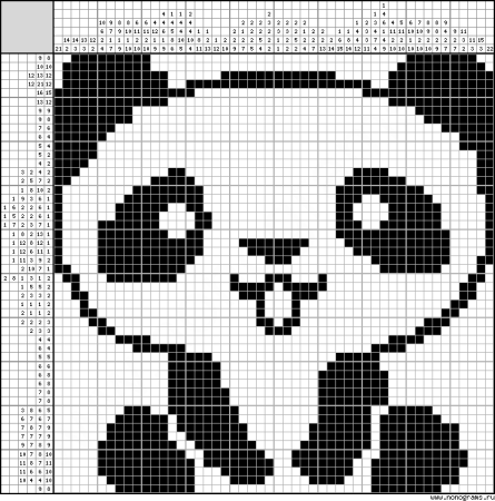 Пандочки по клеточкам маленькие
