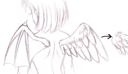 Аниме ангел карандашом