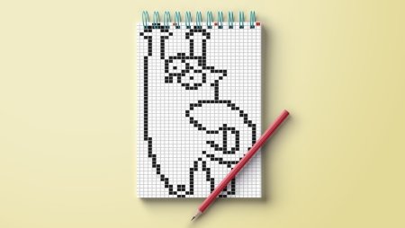 Рисунки по клеточкам в блокноте