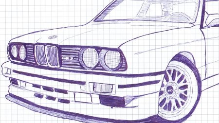 БМВ м5 е30 рисование
