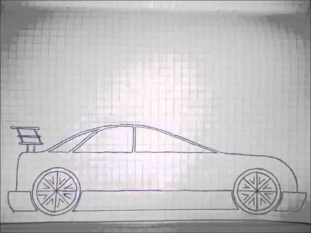 Рисунки карандашом по клеточкам машины