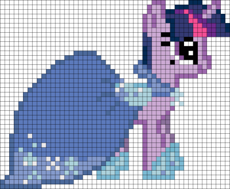 Рисование по клеточкам пони