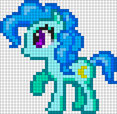 Рисование по клеткам пони