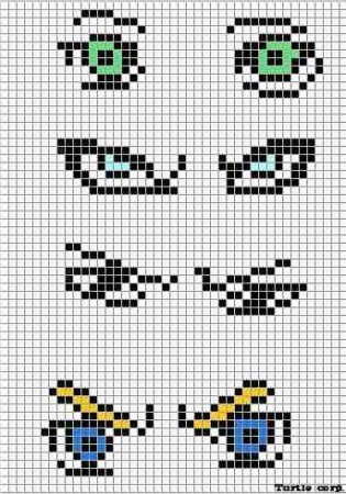 Рисунки по клеточкам глаза