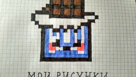 Рисунки по клеткам шоколадки