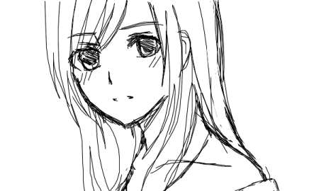 Рисунки для срисовки черно белые аниме