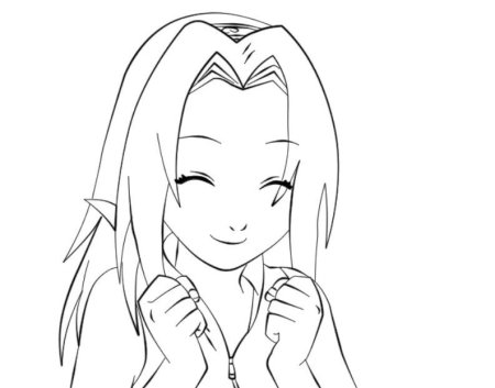 Раскраска аниме Сакура Харуно