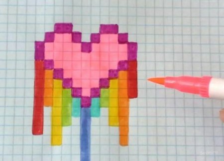 Рисунки по клеточкам фломастерами маленькие