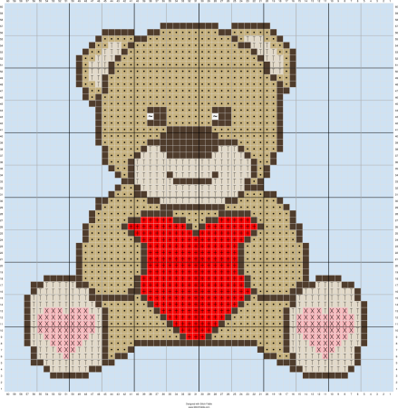 Вышивка мишка