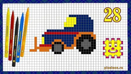 Рисунки по клеточкам для мальчиков