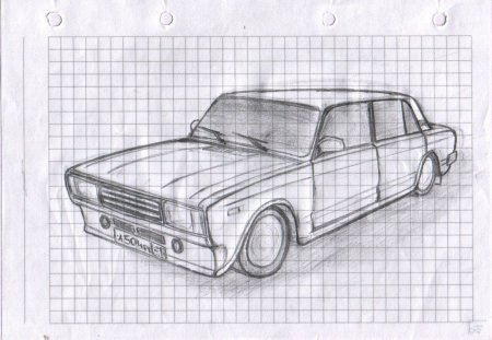 Рисунки для срисовки машины лёгкие