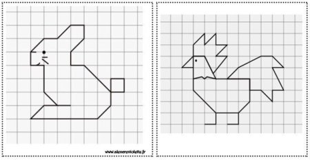 Заяц по клеткам