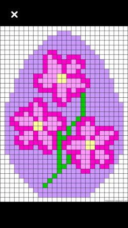 Цветочек по клеточкам простой