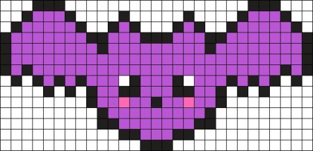 Рисунки по клеточкам фиолетовые