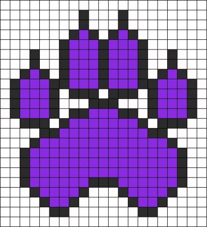 Рисунки по клеточкам лапка