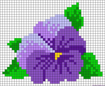 Рисунки по клеточкам цветы