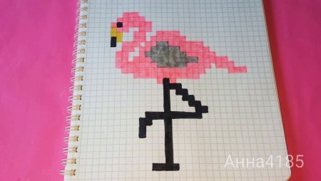 Фламинго по клеточкам