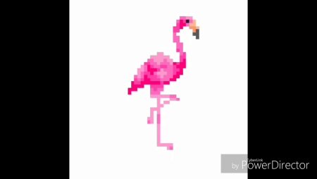 Рисунки по клеточкам Фламинго