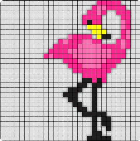 Фламинго по клеткам