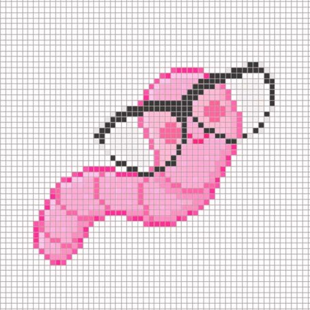 Рисование по клеточкам Фламинго