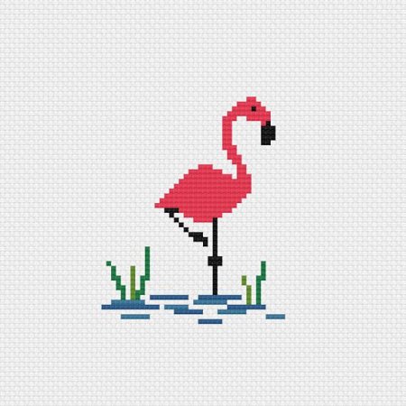 Фламинго по клеточкам