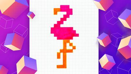 Фламинго по пикселям