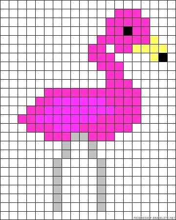 Фламинго спицами жаккард