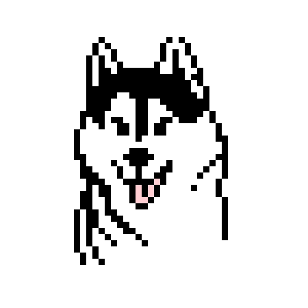 Pixel хаски 128x32