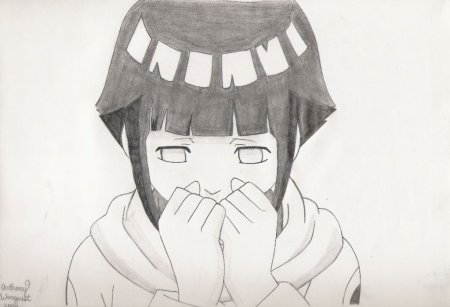 Хината из аниме Наруто для срисовки