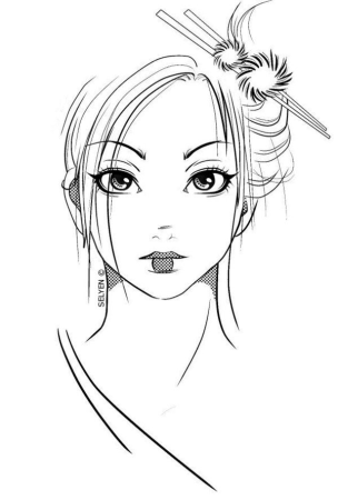 Японка карандашом