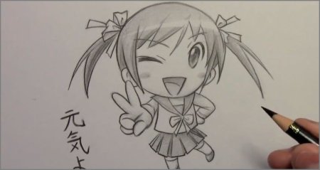 Легкие рисунки в стиле аниме