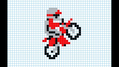 Рисовать по клеточкам мотоцикл