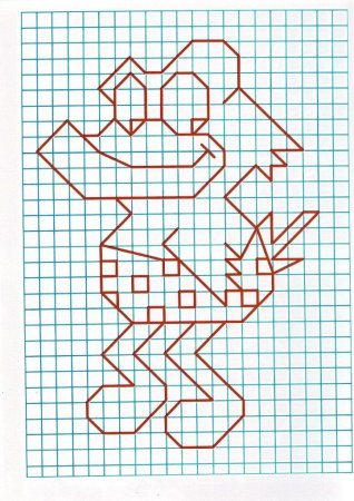 Рисунки по клеточкам ручкой
