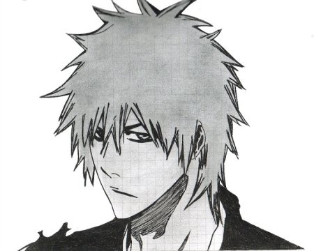 Ичиго Куросаки рисунок карандашом