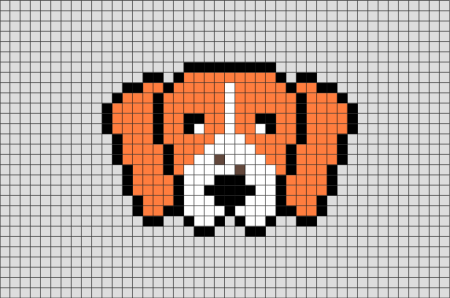 Собачка по клеточкам