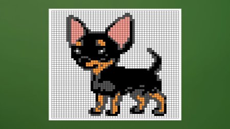 Рисунки по клеткам чихуахуа