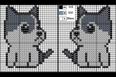 Схемы для вышивки крестом маленькие легкие собачки