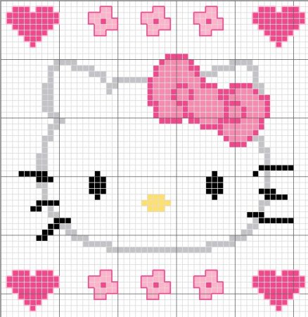 Хеллоу Китти в пикселях