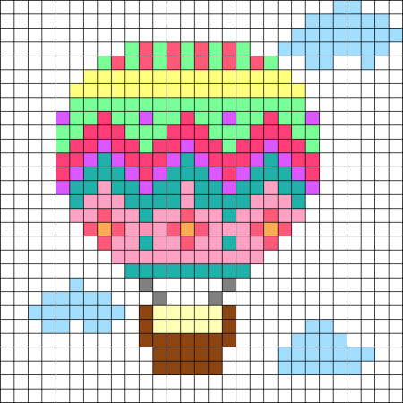 Рисунки по клеточкам в тетради цветные