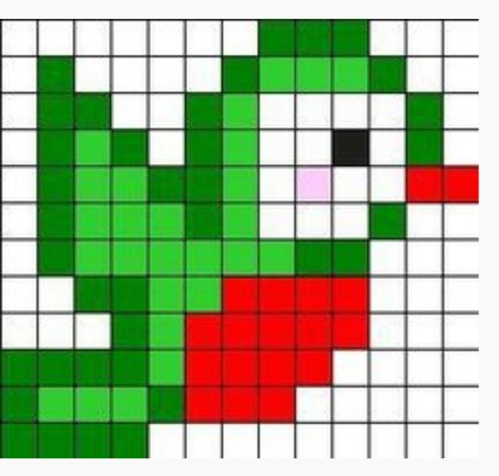 Рисование по клеточкам без черного цвета