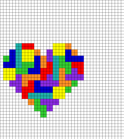 Рисунки по клеточкам разноцветные