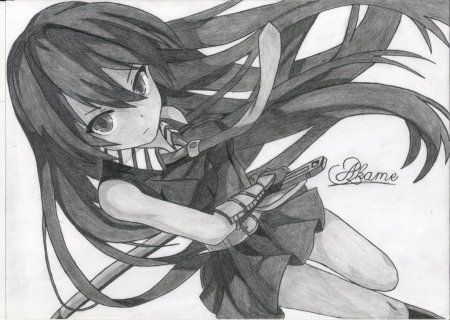 Акаме чёрно белая