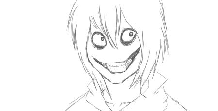 Раскраска крипипаста Джефф убийца