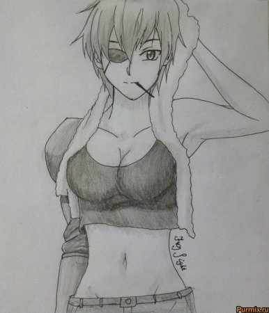 Нарисовать аниме убийца акаме