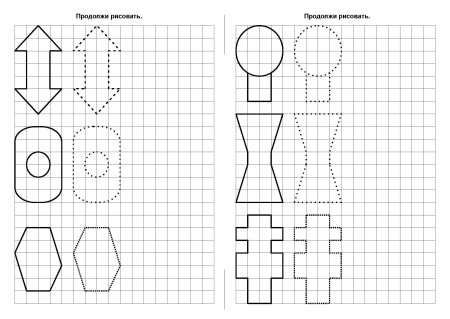 Рисование фигур по клеточкам