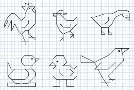 Повторить рисунок по клеткам