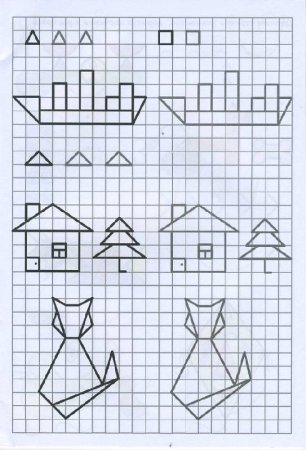 Графич диктант для дошкольников
