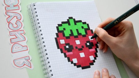 Рисование по клеточкам в скетчбуке