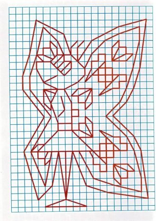 Узоры на листе в клетку